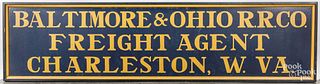 Contemporary Baltimore & Ohio Railroad sign