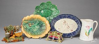 Majolica, to include a Holdcroft bowl