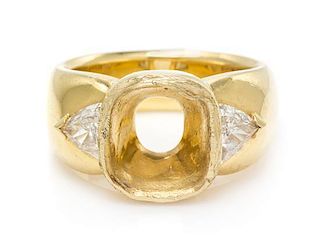 A Yellow Gold and Diamond Ring Setting, 25.00 dwts.
