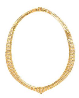 * An 18 Karat Bicolor Gold Necklace, 28.70 dwts.