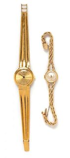 A Collection of Yellow Gold Wristwatches, Piaget, 33.10 dwts.
