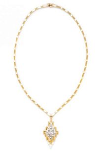 A 14 Karat Yellow Gold and Diamond Necklace, 12.90 dwts.