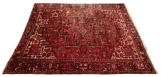 Persian Heriz Handwoven Wool Carpet, W 10' 7'' L 13' 9''