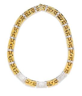 * An 18 Karat Bicolor Gold and Diamond Necklace, Chimento, 60.10 dwts.