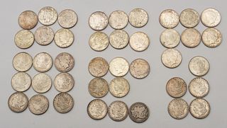 U.S. Silver Dollars, 1920s, 38mm Diameters, 41 pcs