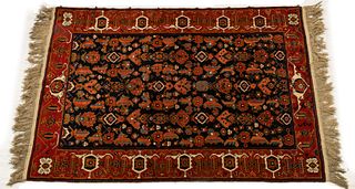 Caucasian Handwoven Wool Rug, W 55'' L 78''