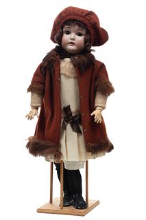 H & H Germany Bisque Head Doll C. 1900, H 25''