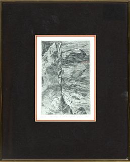 Richards (American) Engraving On Paper, Homage To Max Ernst, H 12'' W 10''