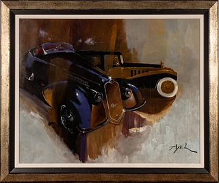 Axel Giclee On Canvas Automotive Scene, H 48'' W 60''