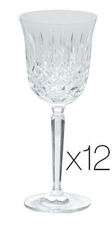 Waterford (Irish, 1783) 'Kelsey' Crystal Water Goblets, H 8.5'' Dia. 3.5'' 12 pcs