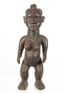 African Standing Female Tribal Figure H 27'' W 10''