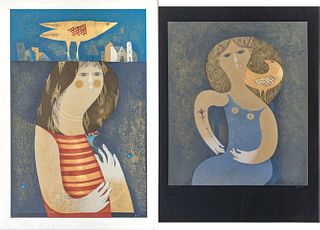 Sami Briss (French, 1930) Lithographs In Color On Wove Paper, H 27'' W 22''