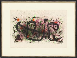 After Joan Miro (SPANISH, 1893-1983) Lithograph In Colors On Wove Paper, Collectors Guild