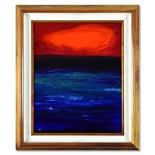 Wyland, "Dusk To Dawn" Framed Original Acrylic Painting on Masonite, Hand Signed with Letter of Authenticity.