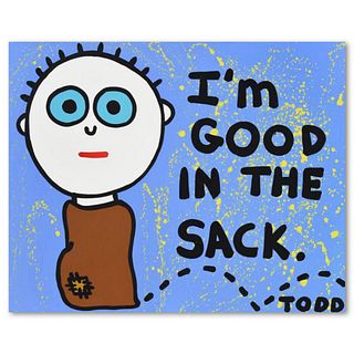 Todd Goldman, "Good In the Sack" Original Acrylic Painting on Gallery Wrapped Canvas (60" x 48"), Hand Signed with Letter of Authenticity.