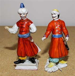Two Continental Porcelain Figures Height of tallest 7 3/4 inches.
