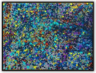 Wyland- Original Painting on Canvas "Pollock Coral Reef"
