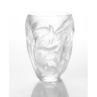 Lalique Crystal Vase, Birds