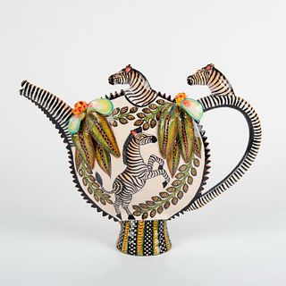 Ardmore Studio Lidded Teapot, Zebra