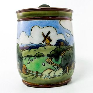 Royal Doulton Stoneware Tobacco Jar, Countryside Scene