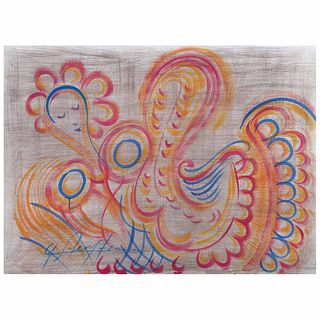 CHUCHO REYES, Arcángel, Firmada, Anilina sobre papel de china, 69 x 95 cm, Con certificado