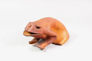 Mid Century Modern Leather Frog Animal by German Company Deru