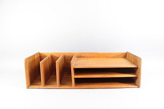 Danish Modern Wood Desk Organizer, Nordisk Andels-Eksport 1960s