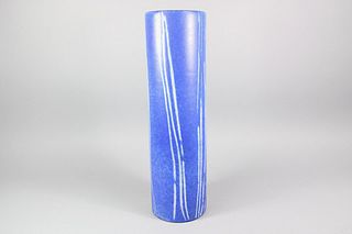 Mid-Century Modern Blue & White Studio Pottery Vase, Annina Vital