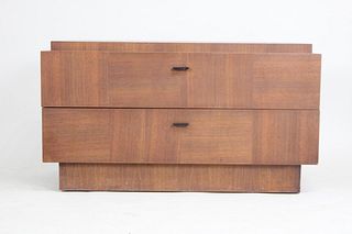 Mid Century Modern Brutalist 2-Drawer Low Dresser, Paul Evans Style