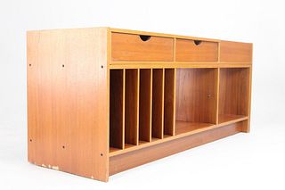 Danish Modern Low Office Cabinet, Cantilever Modular