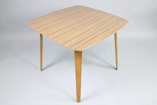 Mid-Century Modern Square Bent Wood Side Table by Thonet