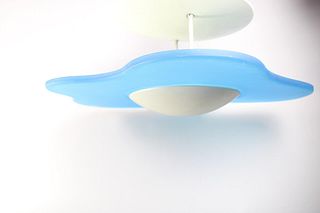 Postmodern Italian Blue Cloud Pendant Lamp, I Tre Murano Venezia