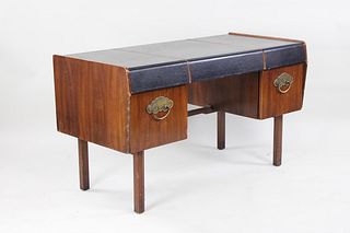 Bert England Widdicomb Leather Top Walnut Writing Desk