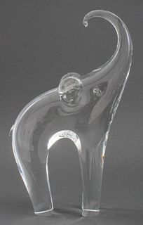 Mid-Century Modern Murano Glass Elephant Sculpture