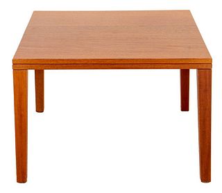Danish Modern Cherry Wood Square Coffee Table