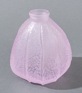 Daum Pate de Cristal Leaf Form Bud Vase