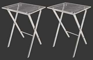 Mid-Century Modern Acrylic & Metal Folding Table 2