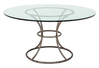 Steel and Glass Circular Table