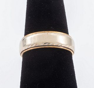 Vintage 14K Yellow & White Gold Band Ring