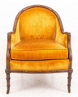 Regency Style Faux Bamboo Spoon Back Chair
