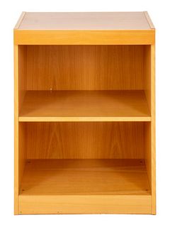 Danish Modern Maple Shelves Side Cabinet