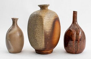American Studio Signed Art Ceramic Bottle Vase, 3