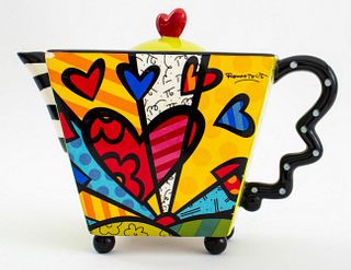 Romero Britto Colorful Ceramic Teapot