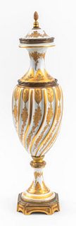 Louis XVI Style Gilded Porcelain Vase