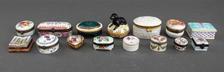 Porcelain Diminutive Decorative Boxes, 15