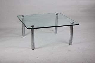 Postmodern Pace Collection Glass Coffee Table by Leon Rosen