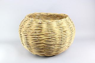 Contemporary Bamboo Basket, Circular Form