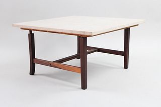 Danish Modern Marble Top Coffee Table
