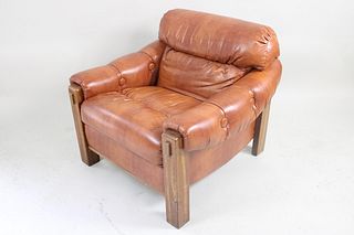 Mid-Century Modern Tufted Lounge Chair, Percival Lafer style