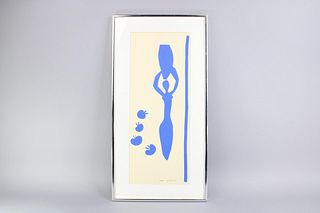 Framed Print, Woman with Amphora & Pomegranates, Pencil Signed "Par Matisse"